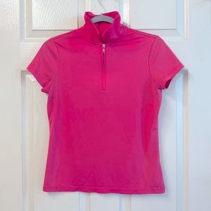 Izod Golf Flecked Pink Polo Top